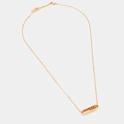 Pre Owned Messika Baby Move Diamond 18k Rose Gold Chain Necklace