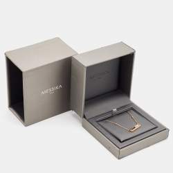 Pre Owned Messika Baby Move Diamond 18k Rose Gold Chain Necklace