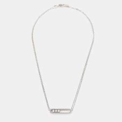 Pre Owned Messika Move Pavé Diamond 18k White Gold Necklace