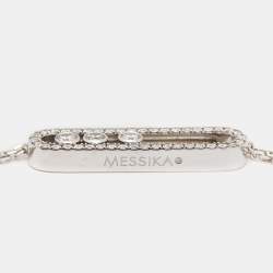 Pre Owned Messika Move Pavé Diamond 18k White Gold Necklace