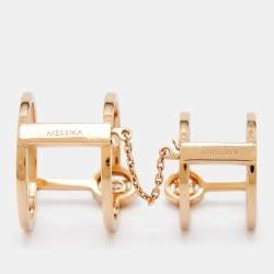 Messika GLAM'AZONE Connecting Diamond 18k Rose Gold Ring Size 54