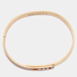 Pre Owned Messika Move Noa Paved Diamonds 18k Rose Gold Bracelet