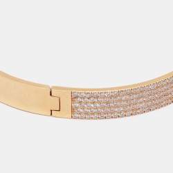 Pre Owned Messika Move Noa Paved Diamonds 18k Rose Gold Bracelet