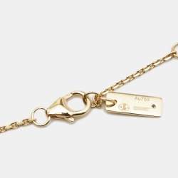 Messika Move Classic 2 Rows Pave Diamond 18k Yellow Gold Necklace
