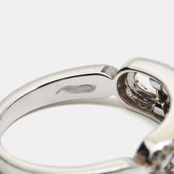 Messika Baby Move Pavé Diamond 18k White Gold Ring Size 50