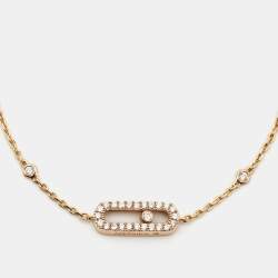 Messika Move Uno Pave Diamond 18k Rose Gold Bracelet