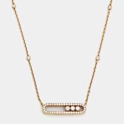 Messika Baby Move Pavé Diamonds 18k Rose Gold Necklace