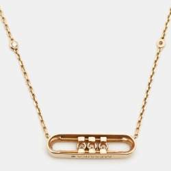 Messika Baby Move Pavé Diamonds 18k Rose Gold Necklace