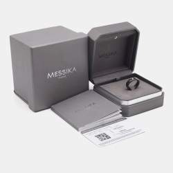 Messika Move Diamond Titanium Graphite Band Ring Size 60