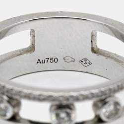 Messika Move Romane Diamonds 18k White Gold Ring Size 53