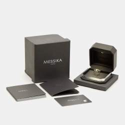 Messika Lucky Eye Diamond 18k White Gold Ring Size 53