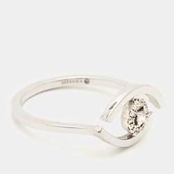 Messika Lucky Eye Diamond 18k White Gold Ring Size 53