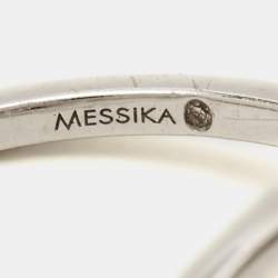 Messika Lucky Eye Diamond 18k White Gold Ring Size 53