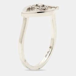 Messika Lucky Eye Diamond 18k White Gold Ring Size 53