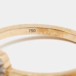 Messika by Gigi Hadid Move Addiction Pave Diamond 18K Rose Gold Ring Size 52