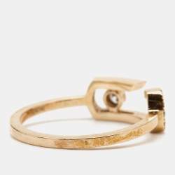 Messika by Gigi Hadid Move Addiction Pave Diamond 18K Rose Gold Ring Size 52