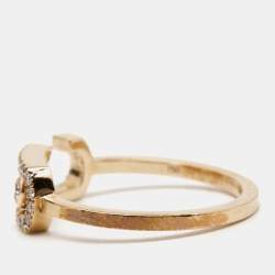 Messika by Gigi Hadid Move Addiction Pave Diamond 18K Rose Gold Ring Size 52