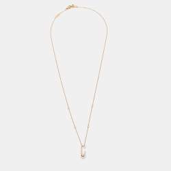 Pre Owned Messika Gigi Hadid Move Addiction Diamond 18k Rose Gold Necklace