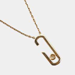 Pre Owned Messika Gigi Hadid Move Addiction Diamond 18k Rose Gold Necklace