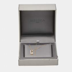 Pre Owned Messika Gigi Hadid Move Addiction Diamond 18k Rose Gold Necklace