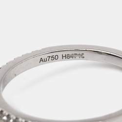 Messika Move Uno Pave Drop Diamonds 18k White Gold Ring Size 52