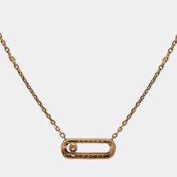 Messika Move Uno Pave 18k Rose Gold Necklace