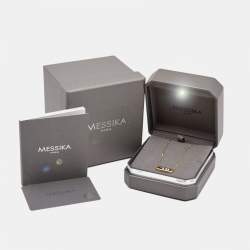 Pre Owned Messika Baby Move Diamond 18K Yellow Gold Pendant Necklace