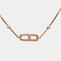 Messika Move Uno Pavé Diamonds 18k Rose Gold Bracelet