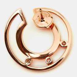 Messika Move Romane Diamonds 18k Rose Gold Hoop Earrings