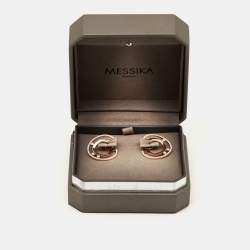 Messika Move Romane Diamonds 18k Rose Gold Hoop Earrings