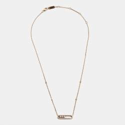 Messika Baby Move Pavé Diamonds 18k Rose Gold Necklace