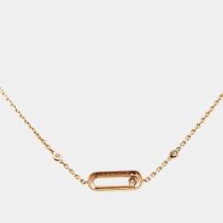 Messika Move Uno Pave Diamonds 18k Rose Gold Bracelet
