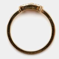 Messika Move Uno Diamond 18k Rose Gold Ring Size 53