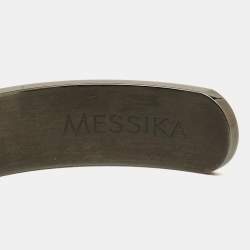 Messika Move Titanium Graphite Diamond Open Cuff Bracelet M