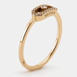 Messika Move Uno Diamond 18k Rose Gold Ring Size 54