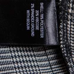 Michael Costello x Revolve Grey Plaid Synthetic Sequin Embellished Philipe Pants M