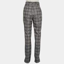 Michael Costello x Revolve Grey Plaid Synthetic Sequin Embellished Philipe Pants M