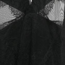 Pre Owned فستان شفاف دانتيل وشبكة مايكل كوستيلو إكس ريفولف أسود xx صغير