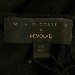 Pre Owned فستان شفاف دانتيل وشبكة مايكل كوستيلو إكس ريفولف أسود xx صغير