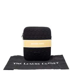 Michael Kors Black Neoprene Zipper iPad Tablet Case