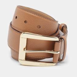 Michael Kors Tan Leather Buckle Belt M