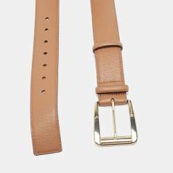 Michael Kors Tan Leather Buckle Belt M