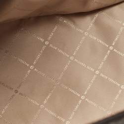 مملوكة مسبقًا Michael Kors Two Tone Brown Signature Coated Canvas Large Gilly Tote