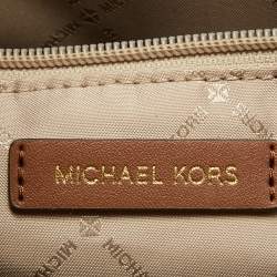 Pre Owned Michael Kors Dark Brown Signature Coated Canvas Large Maple Tote