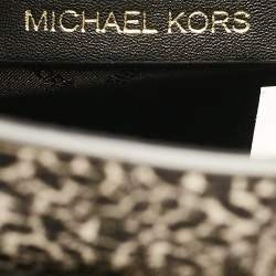 Pre Owned Michael Kors Black Calfhair and Leather Hamilton Tote