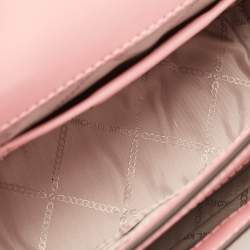 Pre Owned Michael Kors Pink Leather Large Heather Shoulder Bag