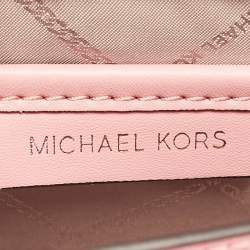 Pre Owned Michael Kors Pink Leather Large Heather Shoulder Bag