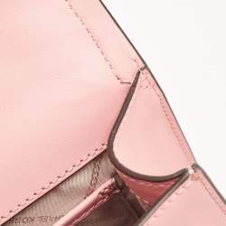 Pre Owned Michael Kors Pink Leather Large Heather Shoulder Bag