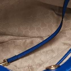 Michael Kors Blue Leather East/West Hamilton Tote