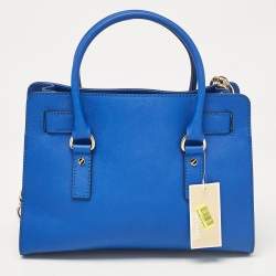 Michael Kors Blue Leather East/West Hamilton Tote